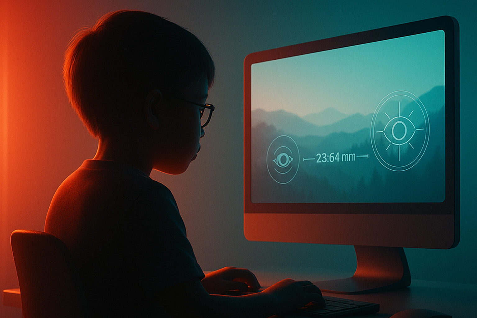 One-year changes in axial length and refraction in children using low-level red light and distant-image screen for myopia control: a randomized controlled trial